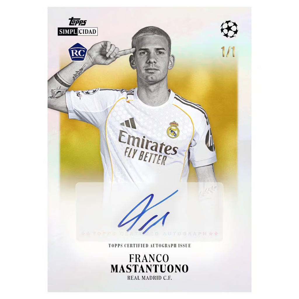 2025/26 Topps Simplicidad UEFA Club Competitions Football Hobby Box